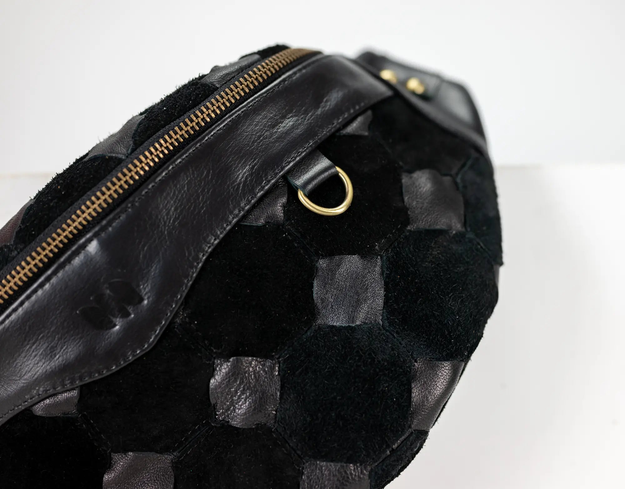 Haris Fanny Pack - Black Helon Handwoven leather