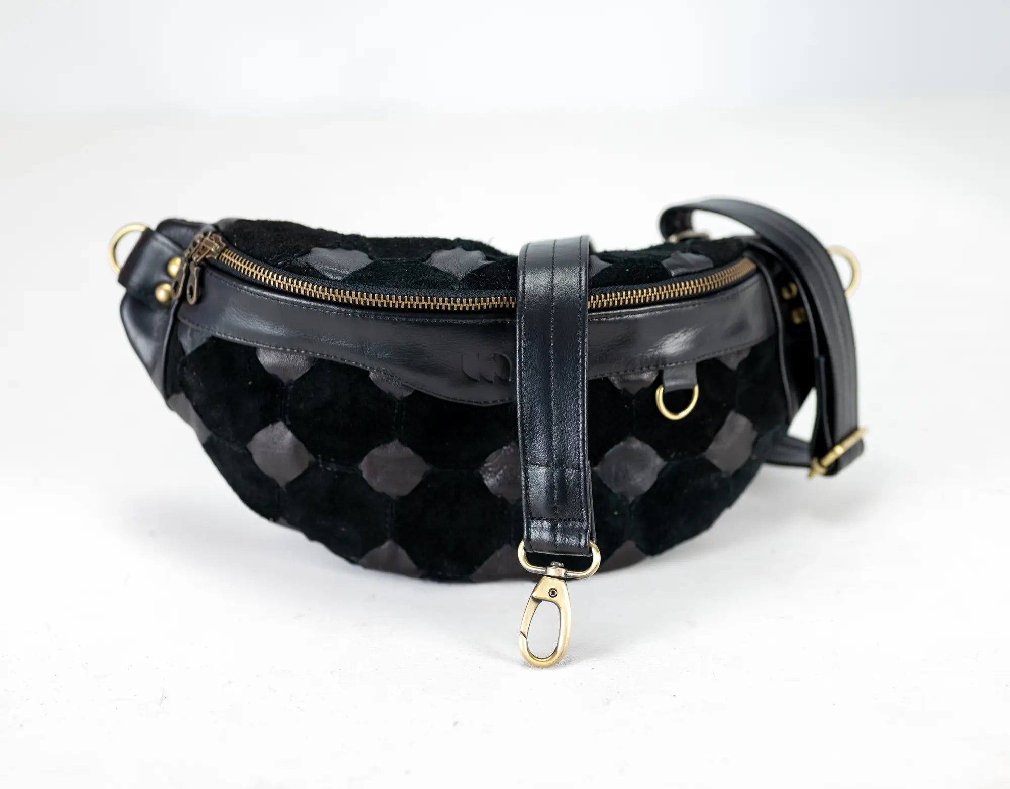 Haris Fanny Pack - Black Helon Handwoven leather