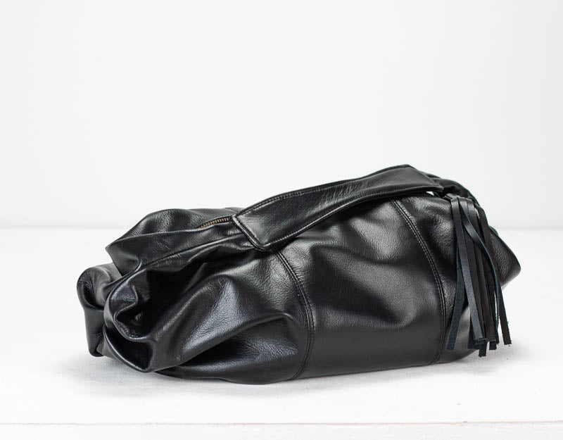 Kallia mini bag - Black soft leather - milloobags
