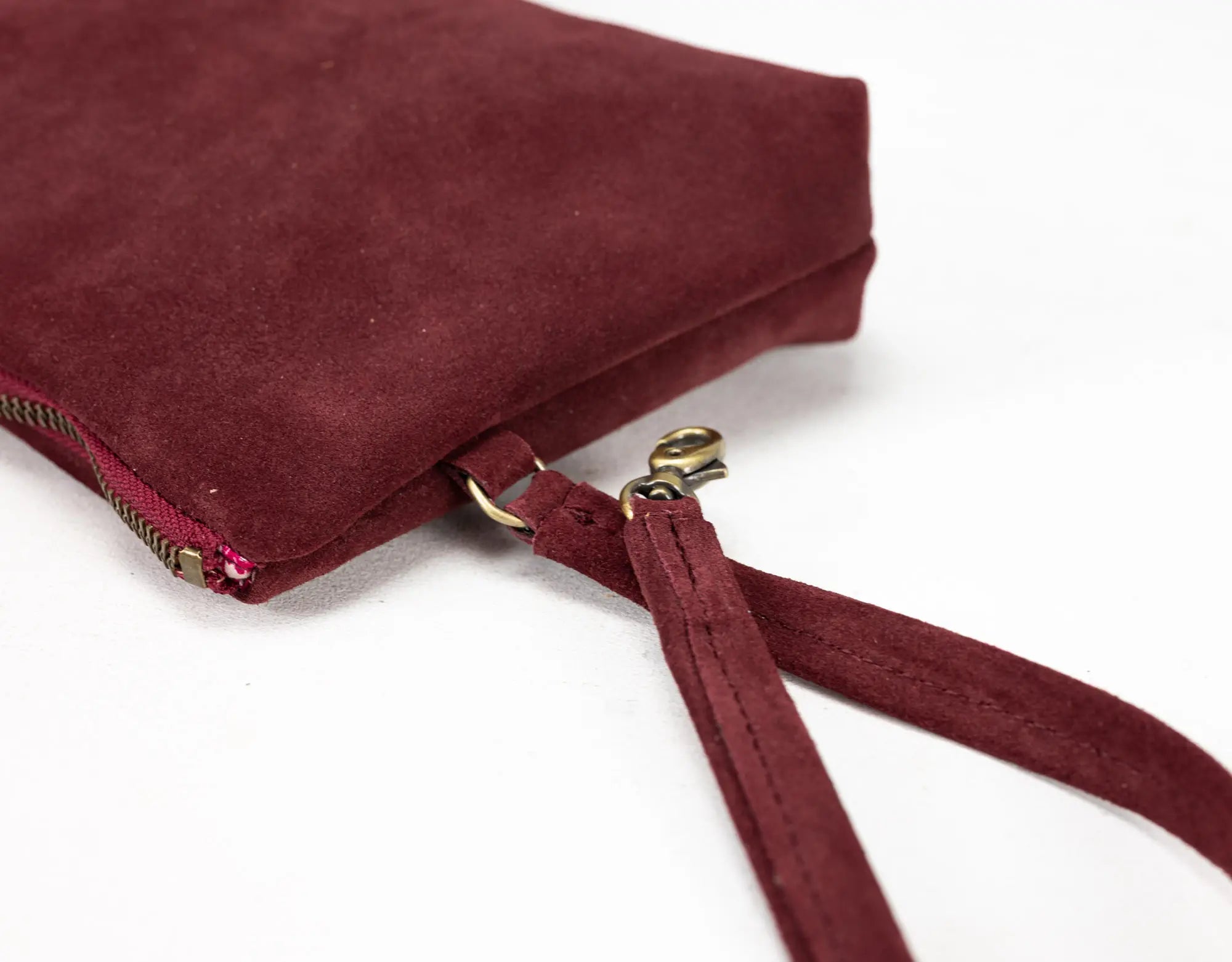 burgundy leather textured bag