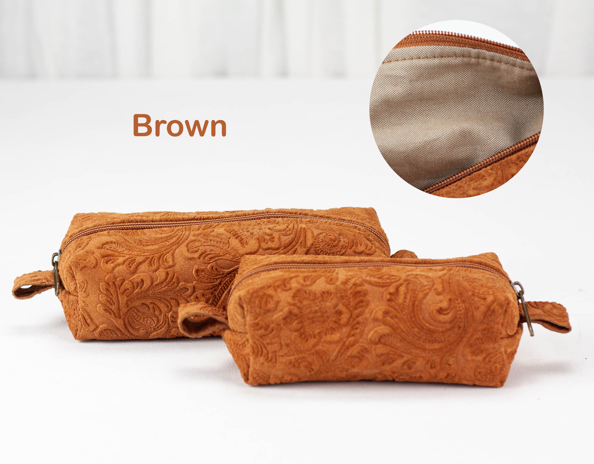 REC & MINI Case - Floral Embossed Leather