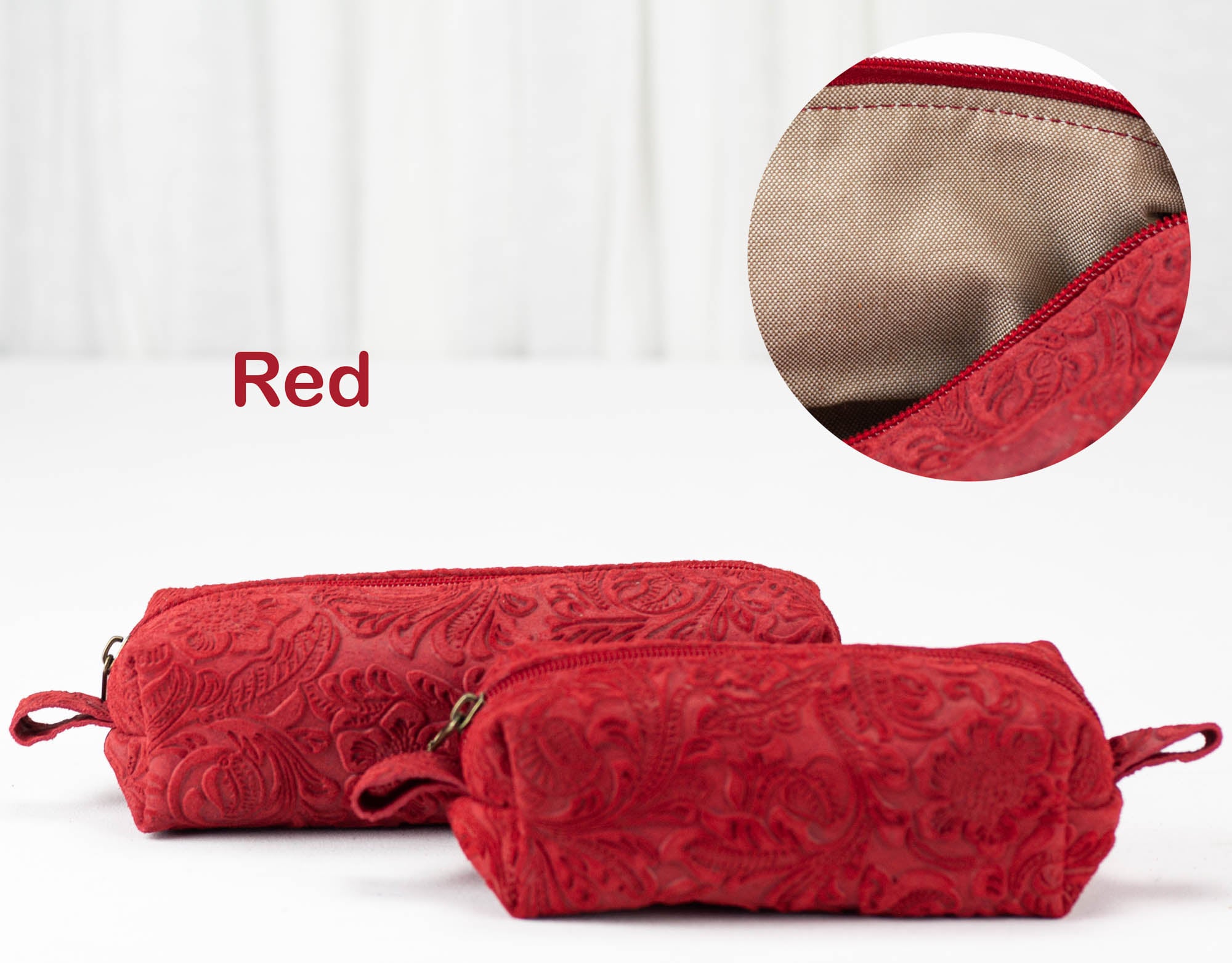 REC & MINI Case - Floral Embossed Leather