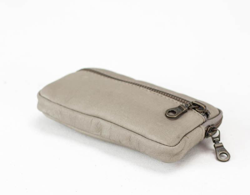 Antheia wallet - Light Grey leather - milloobags