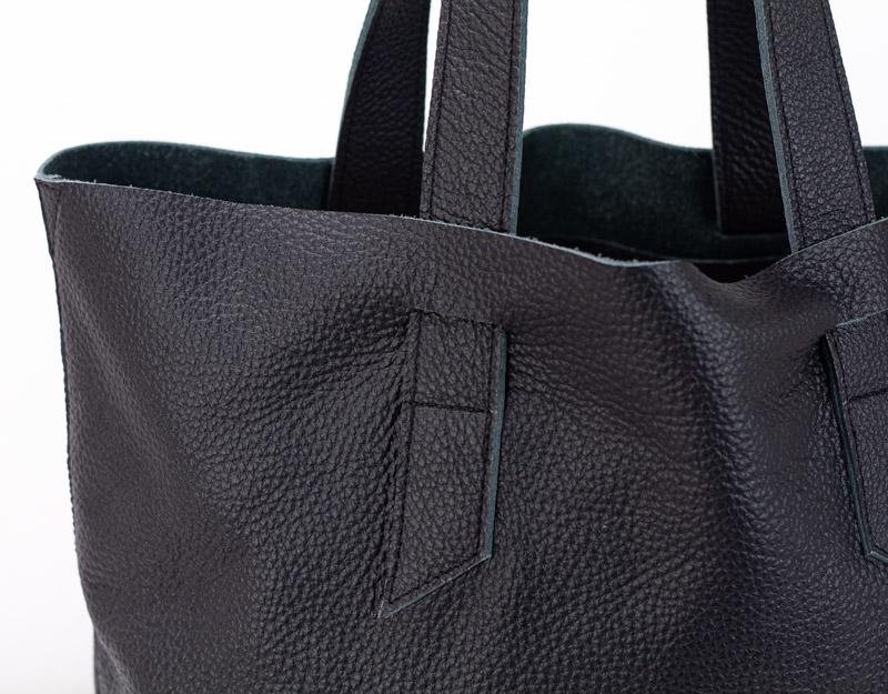 Calisto tote bag - Black leather