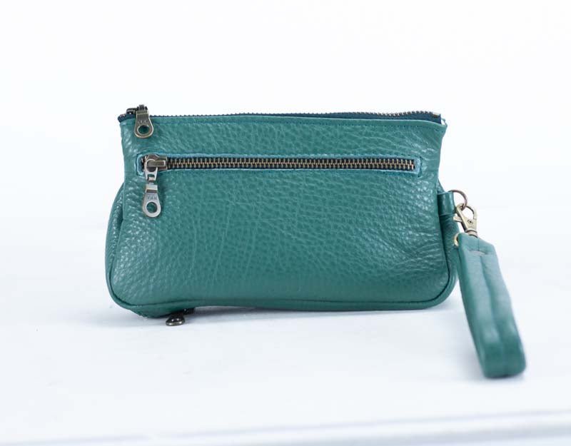 Thalia wallet - Petrol green leather - milloobags