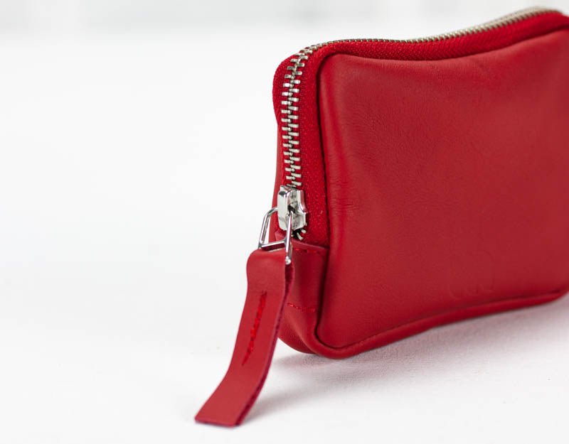 Myrto wallet - Red leather - milloobags