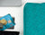 Chloe clutch wallet - Turquoise handwoven leather - milloobags