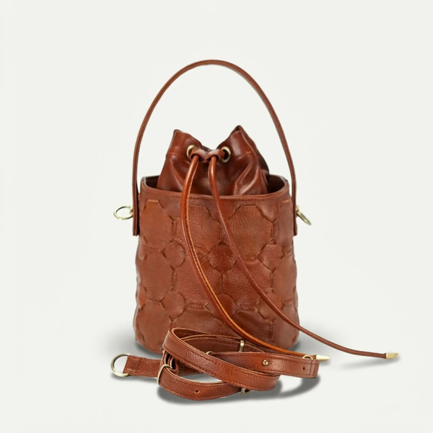 The Helon mini bucket bag by Milloo, made in Greece