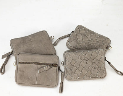 Antheia Mini wallet - Γκρι Δέρμα