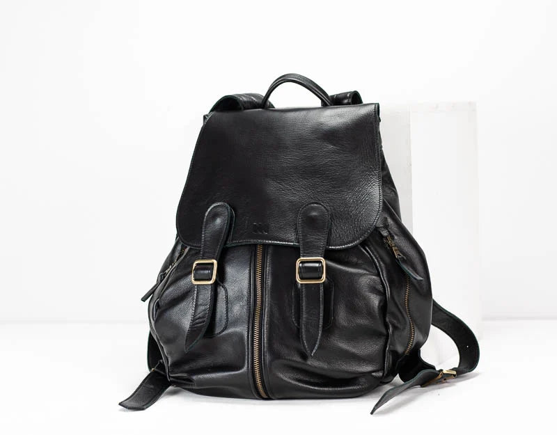 Artemis Backpack - Black Leather