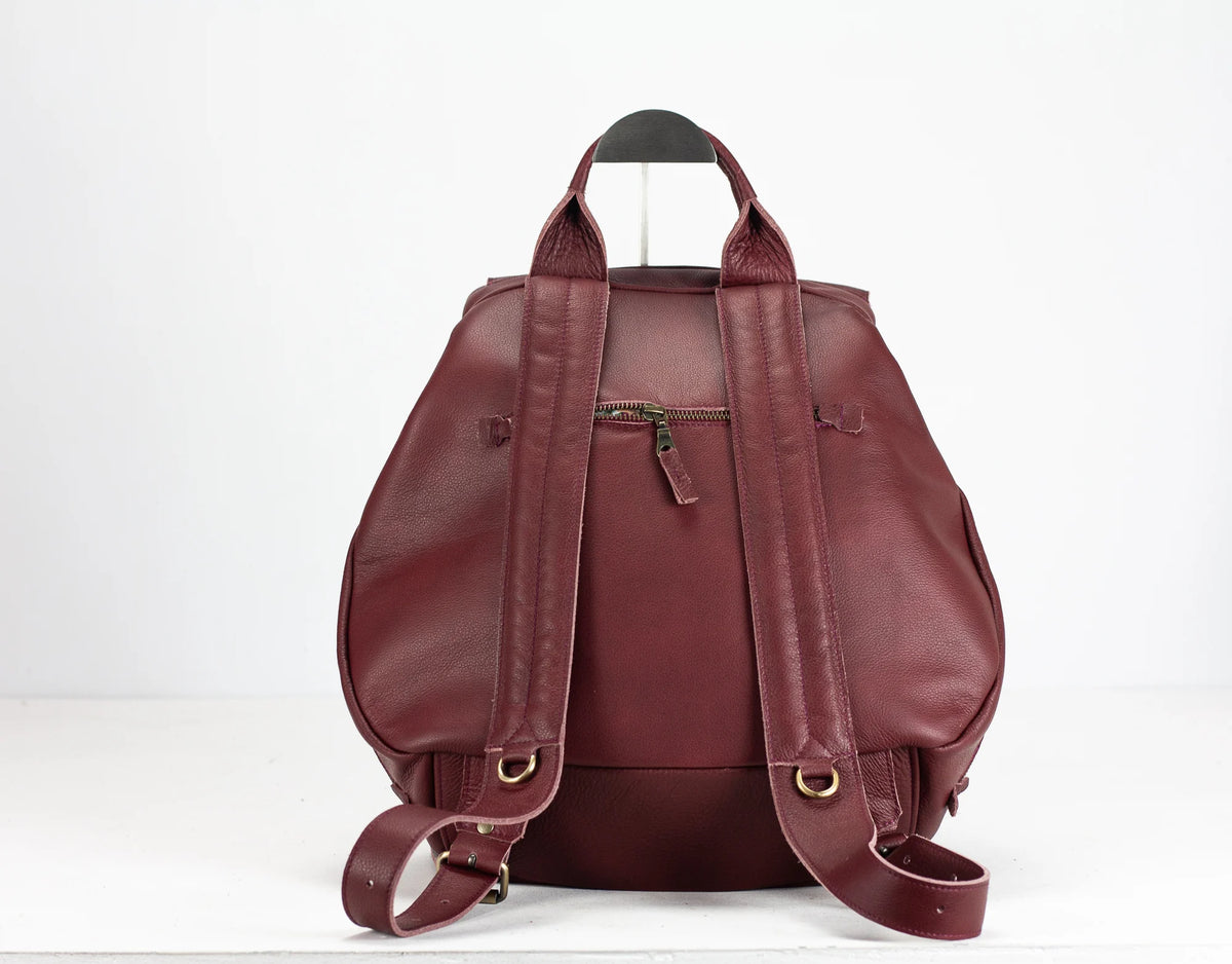 Artemis backpack - Burgundy leather