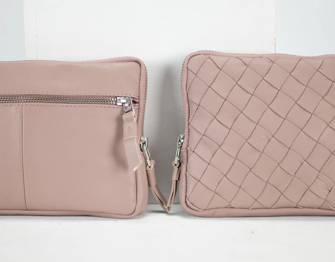 Antheia Wallet - Beige Pink Leather