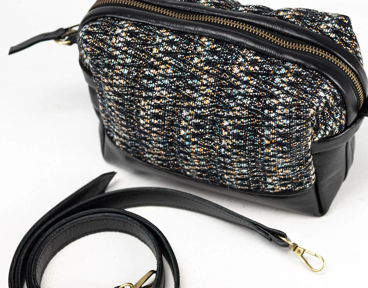Calliope bag - Leather and Black wool