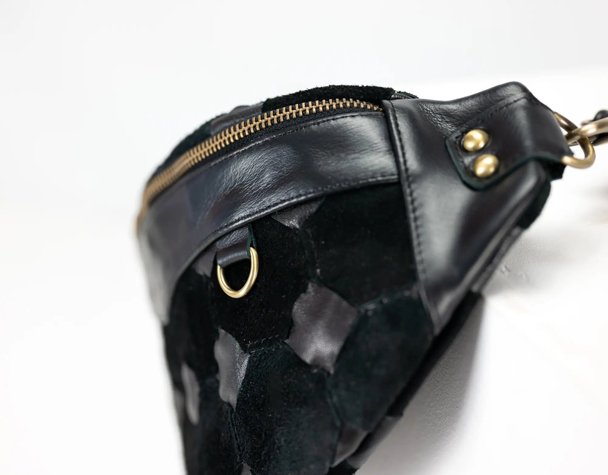 Haris Fanny Pack - Black Helon Handwoven leather