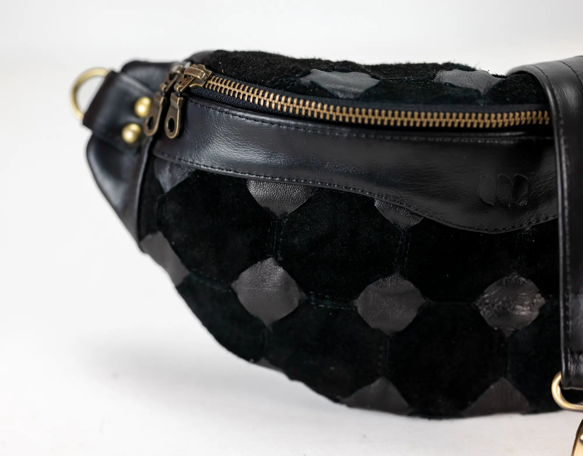 Haris Fanny Pack - Black Helon Handwoven leather