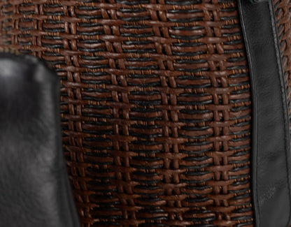 Lyda bag in leather &amp; Raffia