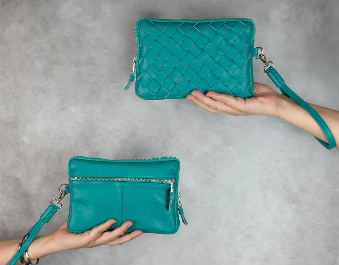 Antheia Wallet - Teal Blue Leather