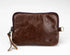 Dark brown small leather wallet
