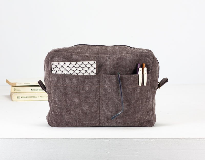 Ydra organizer - Brown or Beige canvas - milloobags