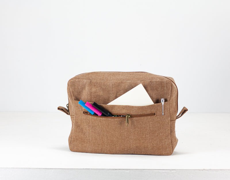 Ydra organizer - Brown or Beige canvas - milloobags