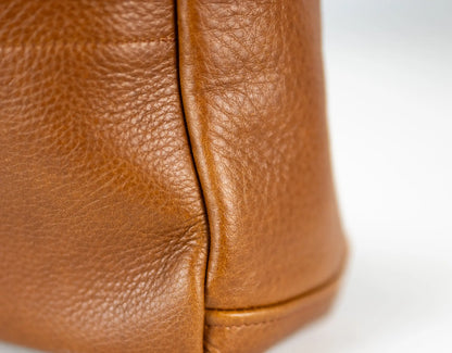 Brown leather bag insert 