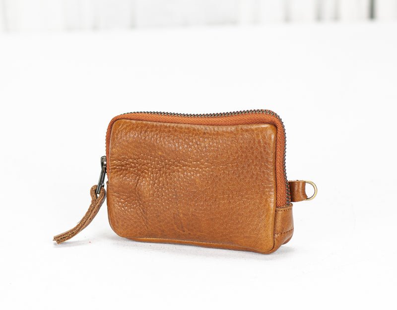 Myrto wallet - Brown pebbled leather - milloobags