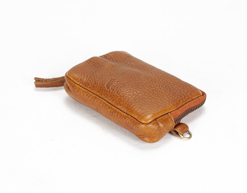 Myrto wallet - Brown pebbled leather - milloobags