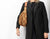 Kallia mini bag - Beige plaid wool and brown leather - milloobags