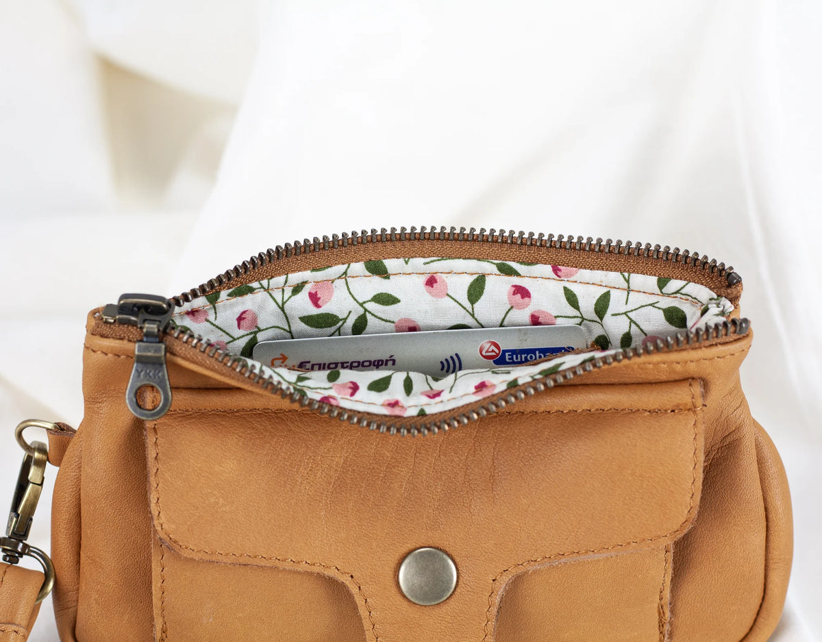 Thalia wallet - Tabac brown leather