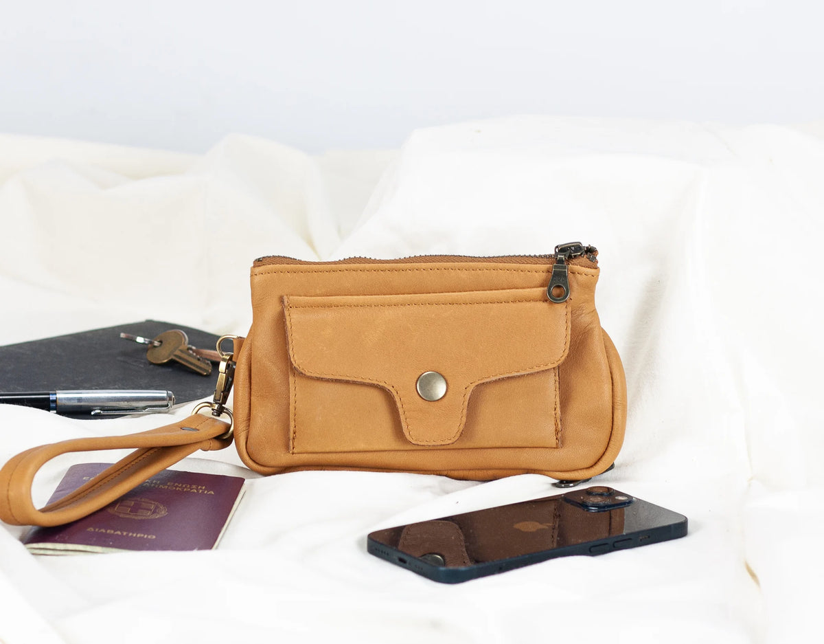 Thalia wallet - Tabac brown leather