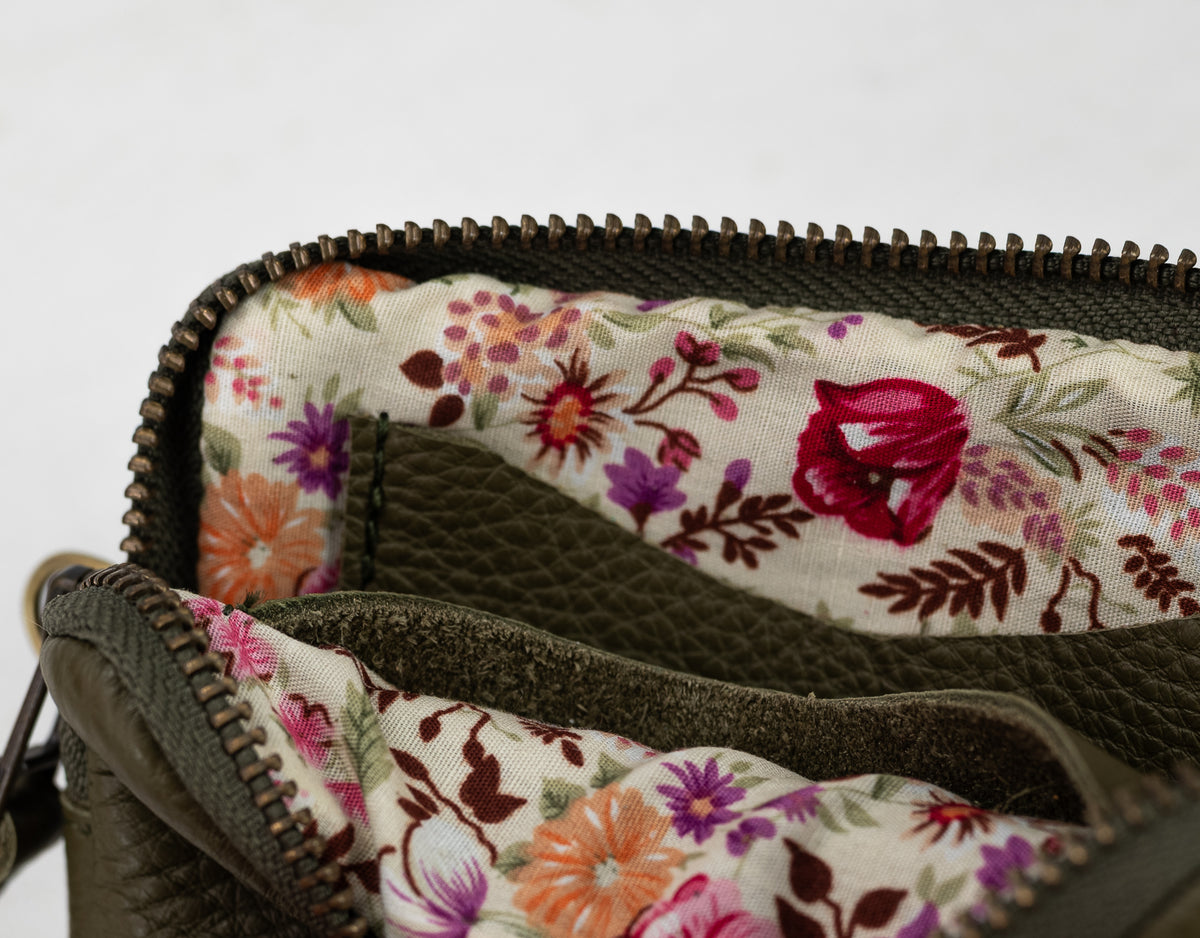 Myrto wallet - Green leather