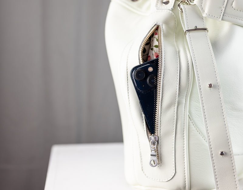 Danae bag - Offwhite leather - milloobags