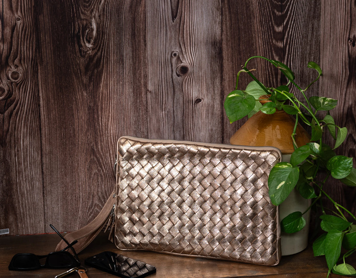 Athena Tablet Clutch - Rose Gold