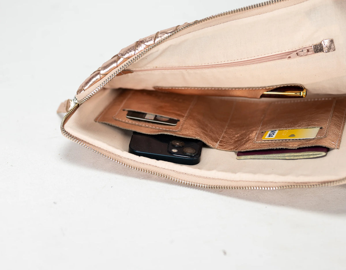 Athena Tablet Clutch - Rose Gold