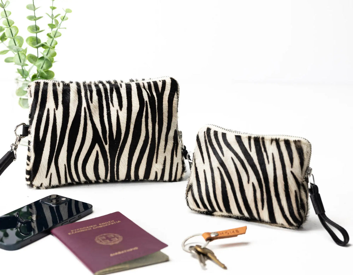 Antheia wallet - Zebra cowhide