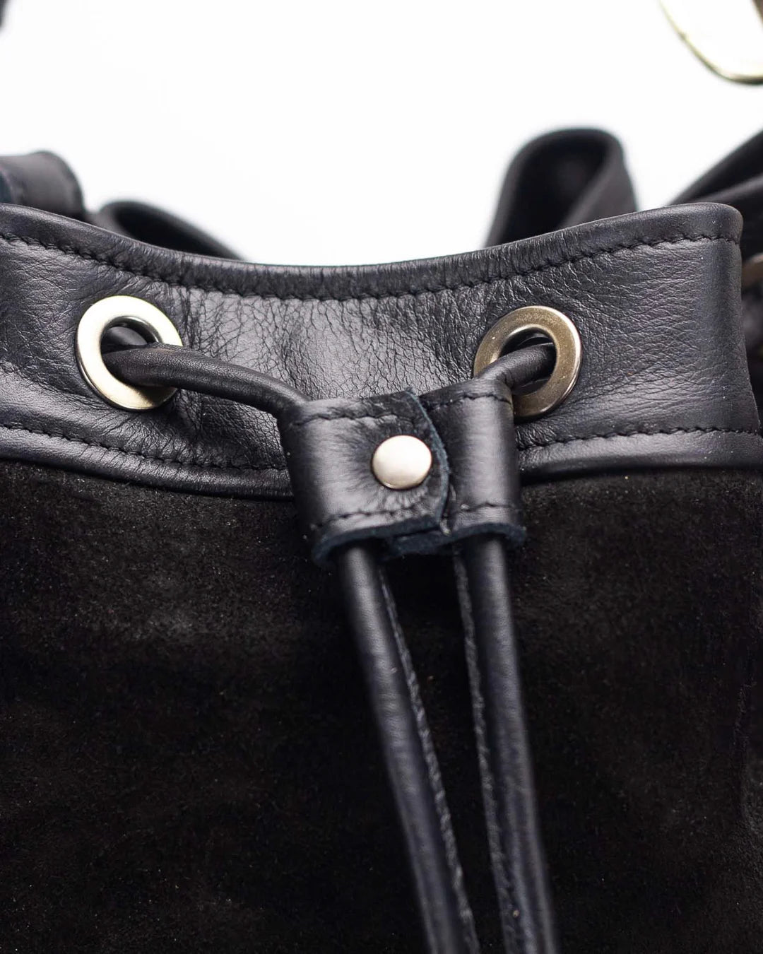 Danae bag - Black suede leather
