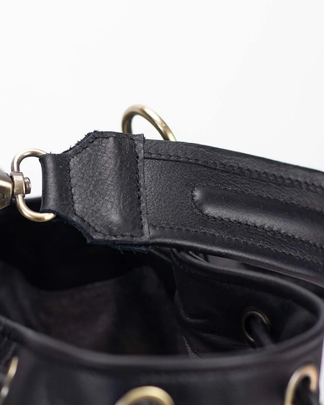Danae bag - Black suede leather