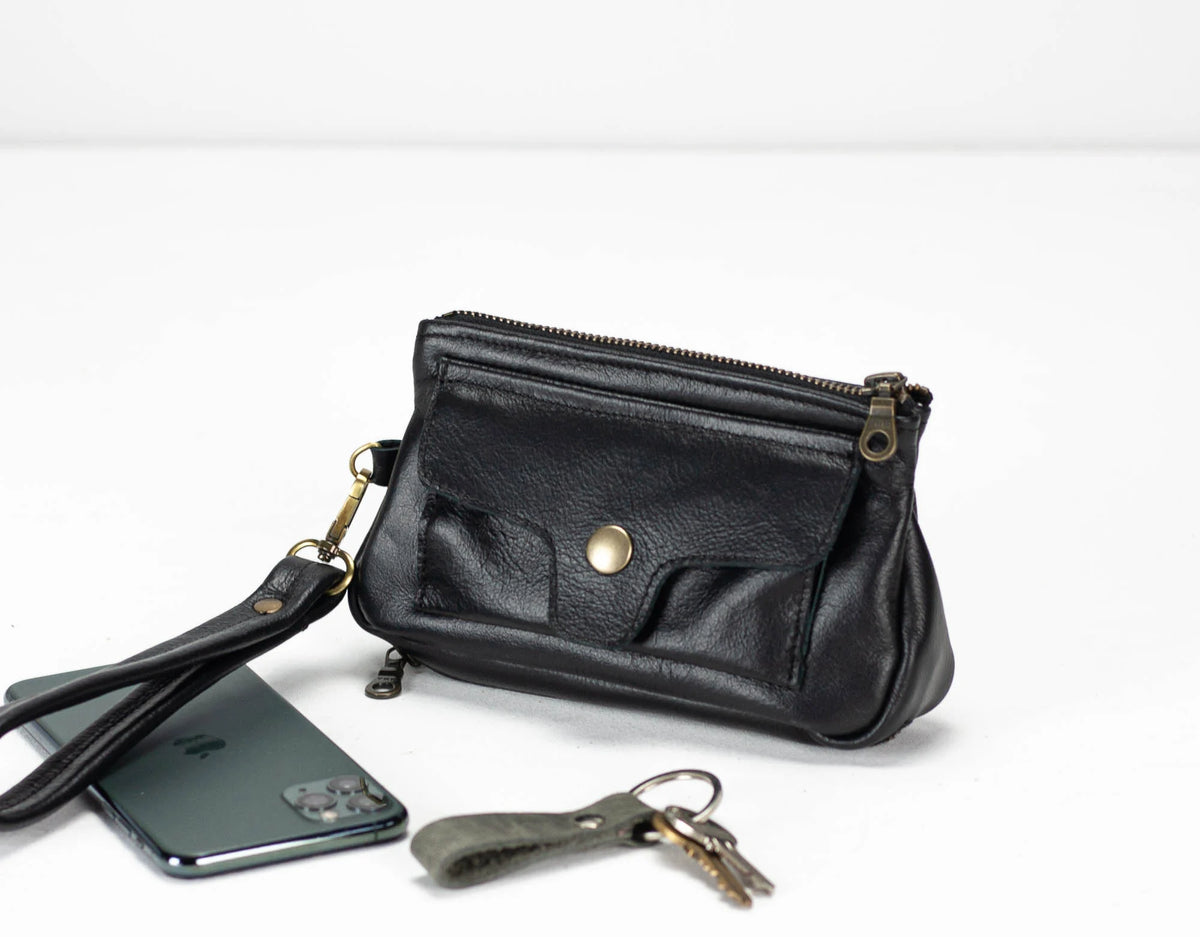Thalia wallet - Black leather