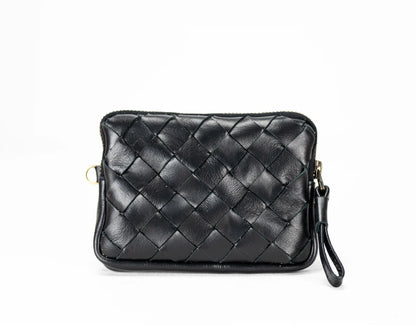 Antheia Mini wallet - Black Leather