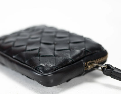 Antheia Mini wallet - Black Leather