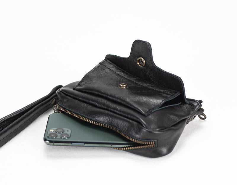 Thalia wallet - Black leather - milloobags