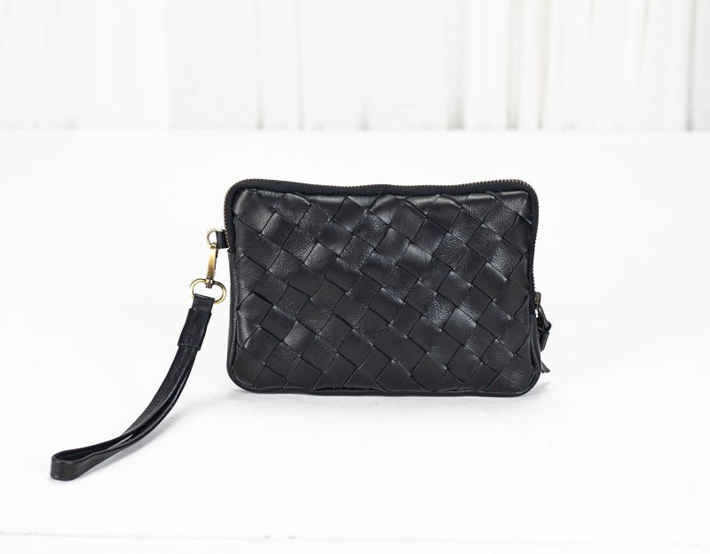 Antheia wallet - Black leather - milloobags