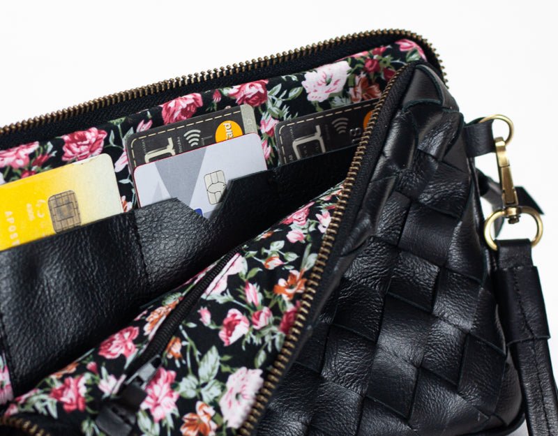 Antheia wallet - Black leather - milloobags