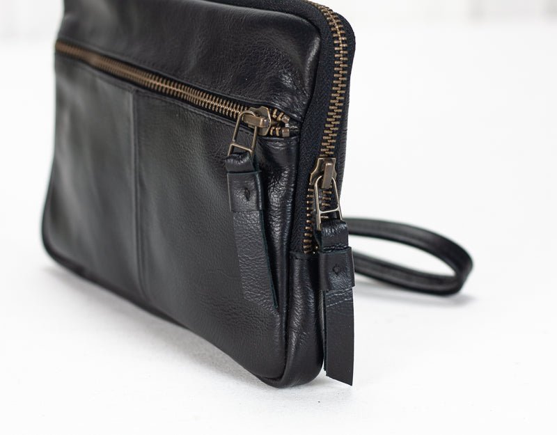 Antheia wallet - Black leather - milloobags