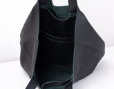 Black leather bag