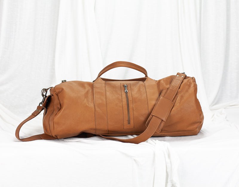 Nestor duffel bag - Brown leather - milloobags