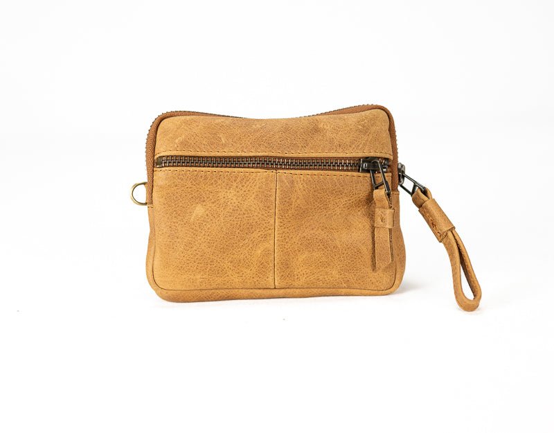 Antheia mini wallet - Brown distressed leather - milloobags