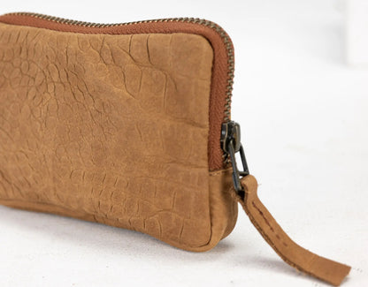 Myrto Leather Wallet - Elephant Print