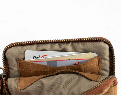 Myrto Leather Wallet - Elephant Print