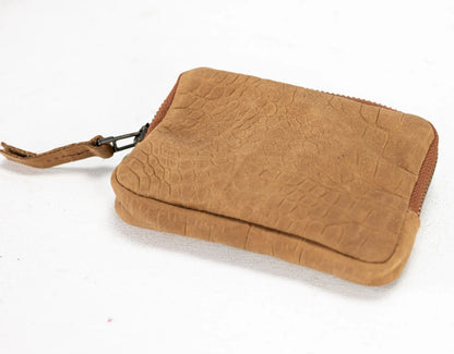 Myrto Leather Wallet - Elephant Print